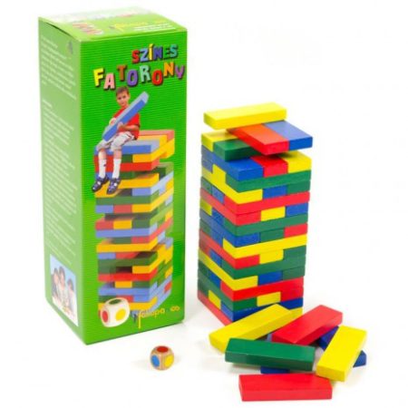 Fa Jenga - nagy színes