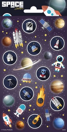 Space Sticker Matrica - Űrutazás Funny Products