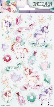 Unicorns Stickers Unikornisos matrica 102x200mm Funny Products