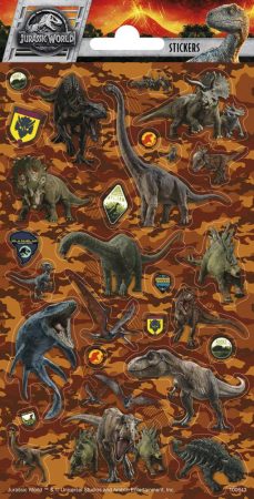 Jurassic Word Dinoszauruszos matrica 102x200mm Funny Products