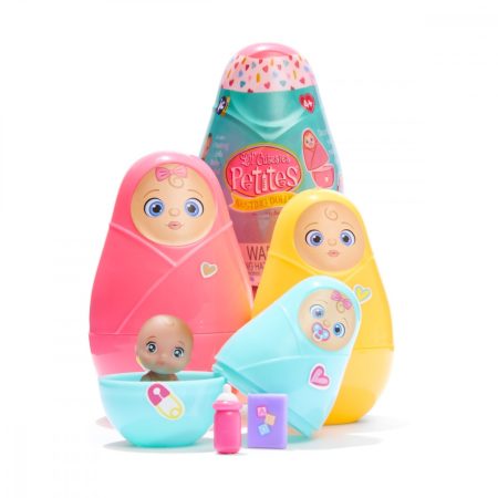 Lil 'Cutesies Matrjoska babák Vinil mini babával színváltós pelussal kiegészítőkkel JC Toys