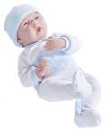   Berenguer újszülött élethű fiú játékbaba csillagos pizsamában 38cm