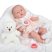 Élethű baba Berenguer - Nina újszülött lány, macival 38 cm - Jc Toys