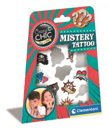 Crazy Chic - Mistery Tattoo meglepetés tetoválás szett gyerekeknek - Clementoni