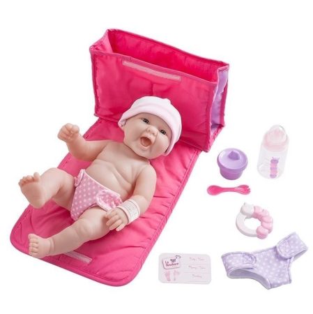 Berenguer Élethű játékbaba újszülött lány, táskával, kiegészítőkkel  33 cm