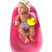 Berenguer Újszülött játékbaba fürdőköpenyben káddal 33cm