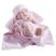 Játékbaba nagykereskedés - Berenguer újszülött lány karakterbaba pöttyös pink ruhában 