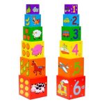 Bábel-torony (háziállatos) montessori játék