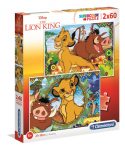 Puzzle 2x60 Lion king - Oroszlánkirály - Clementoni
