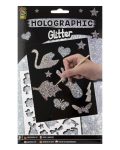   Scratch Glitter Holographic - Karcművészet sablonnal 14x18 cm