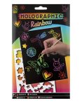   Scratch Rainbow Holographic - Karcművészet sablonnal 14x18 cm
