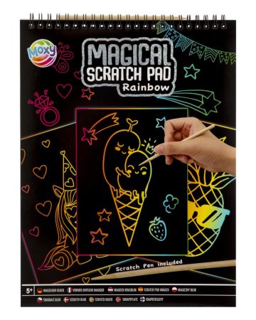 Magical Scratch Pad - Karcművészet A4 20 oldalas szivárványos