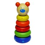 Készségfejlesztő fa játék Montesszori torony macis