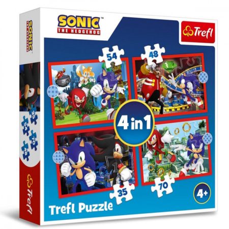 Sega Sonic a sündisznó 4 az 1-ben puzzle - Trefl