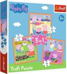 Peppa malac és barátai 3 az 1-ben puzzle - Trefl