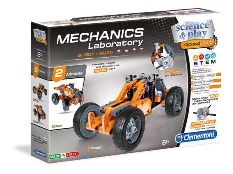 Science & Play: Mechanikus Labor Buggy és Quad 2az1-ben építőjáték - Clementoni