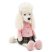 Julie the Poodle plüss kutya Rózsaszín felsőben szoknyával Orange Toys kicsi