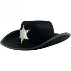 Seriff csillagos kalap fekete színben jelmez kiegészítő