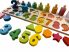 Montessori oktató tábla - számok, formák, ismeretek fa játék