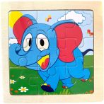 Fa puzzle - Elefántos