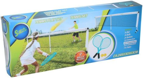 Tenisz szett háló + 2 ütő + 2 labda 240x15x60cm