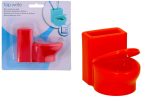 WC alakú asztali tároló - piros