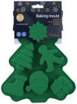Karácsonyi szilikon sütőforma - zöld