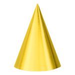 Party kalap fényes 6db - arany színű
