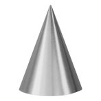 Party kalap fényes 6db - ezüst színű