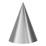 Party kalap fényes 6db - ezüst színű