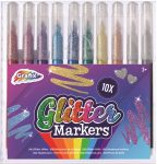 Glitter Markers - Glitteres Filctollak 10 db-os