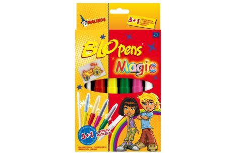 Blopens festékszóró készlet Magic set 5 szín,1 Mágikus toll, 8 sablon