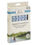   Aquarell marker set - 2 heggyel 6 db-os készlet az erdő színeivel vízzel tölthető ecsettel.