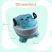 Műanyag zenélő bili fénnyel - kék maci