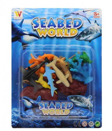 Műanyag tengeri állat figura szett 12 db-os