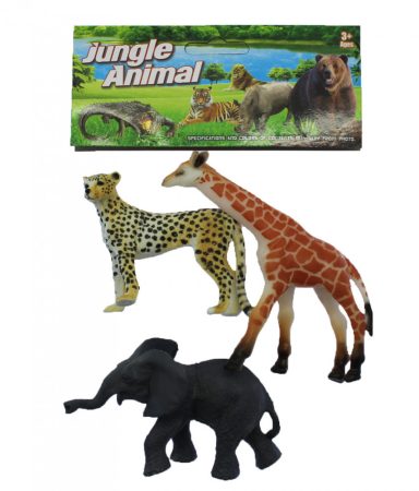 Jungle Animal Játék állat figura 3 db-os szett