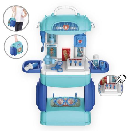 Mobile Hospital Toy - Összeszerelhető játék orvosi készlet bőröndben