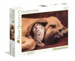   High Quality Collection - Cica és Kutya 500 db-os puzzle - Clementoni