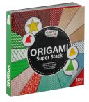   Origami super Stack  - 180 mintás origami lap,9 hajtogatási útmutatóval 15x15cm, 70 gsm