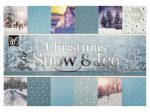   Karácsonyi mintás 24 oldalas díszítő papír készlet 11,5x16,5cm 230 gsm - Snow & Ice