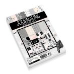   Journaling Design Pad - 24 oldalas kreatív papírlap A5 méretben, kinyomható, 2 oldalas arany, núd, fehér, fekete színek