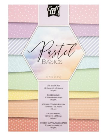 Design pad - különleges papírlapok A5 32 oldal, 200 gramm - Pastel basics