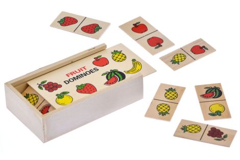 Gyümölcs képes fa dominó játék