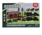   Jasperland Farm szett traktorral, istállóval, állatokkal 90 db-os