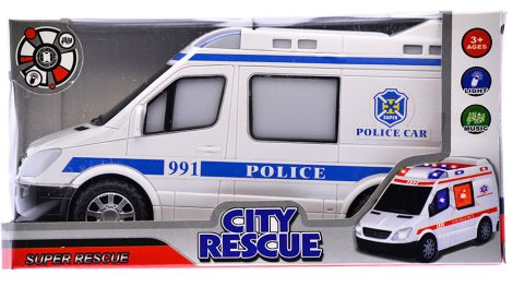 Elemes játék rendőr autó kisbusz