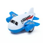   Játék mini utasszállító repülőgép, hátrahúzós - fehér-kék