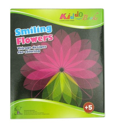 Vidám virágok - Vitrage színező - Ablakdísz készítő Kiddo Books