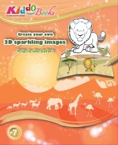 Szafari 3D csillogó képek foglalkoztató Kiddo Books