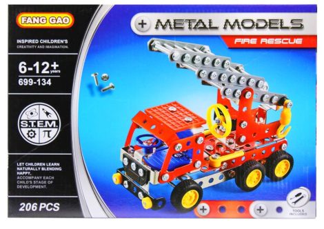 Metal models tűzoltóautó fémépítő játék