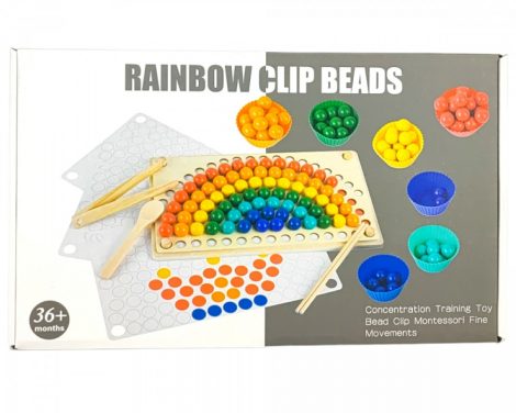 Montessori játék - Gyöngy mozaik összetett fejlesztő játék